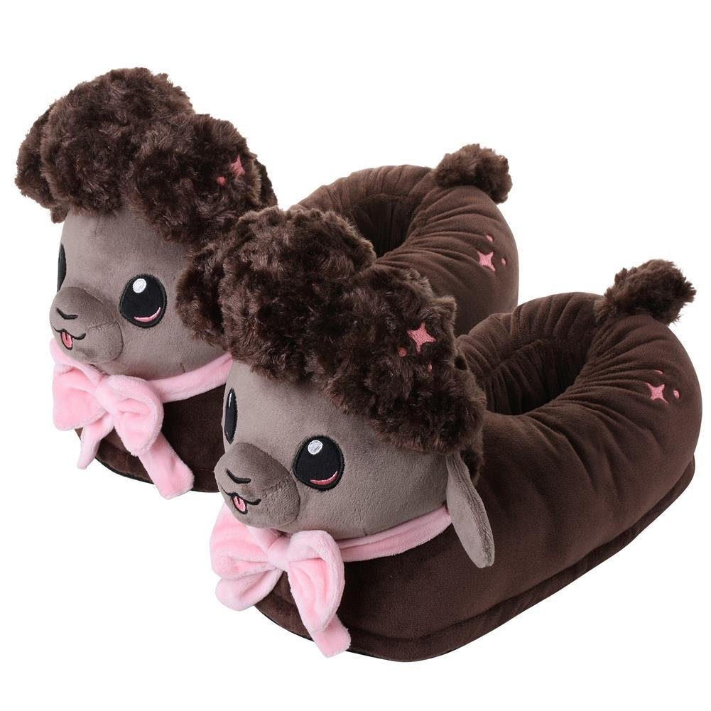 Corimori Tier Pantoffeln für Kinder Einheitsgröße 25-33,5 cm Plüsch Hausschuhe Kater, Löwe, Schaf, Hund, Frosch, Teddy, Bär, Hamster, Igel, Pferd