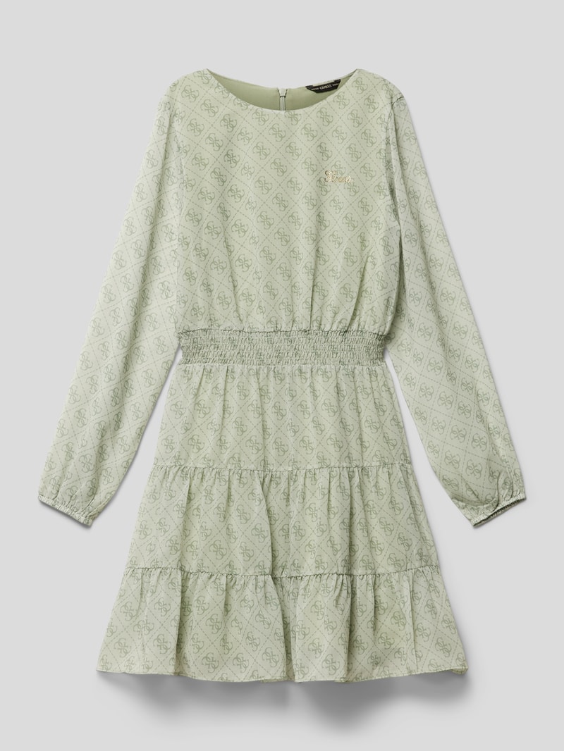 Kleid mit Label-Detail in schilf