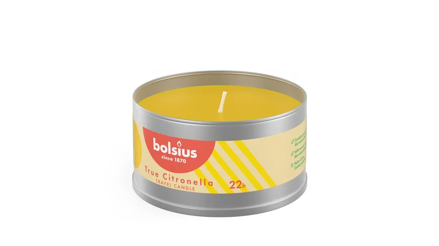 bolsius True Citronella in Dose gelb