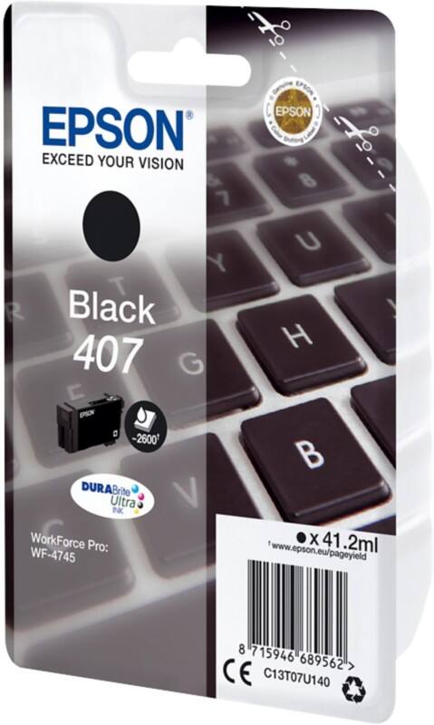 Epson 407 Original Tonerkartusche C13T07U140 Schwarz