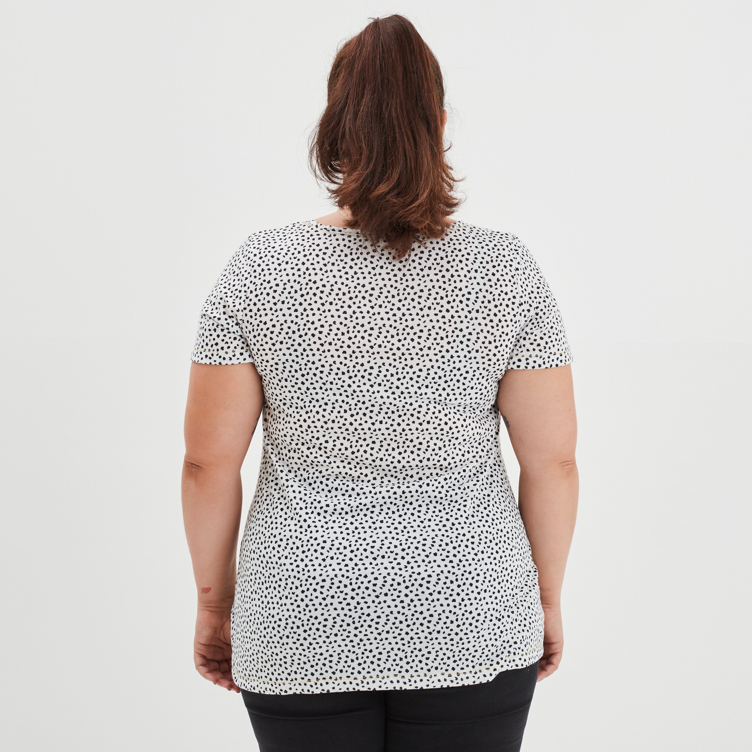 T-shirt manches courtes blanc femme grande taille | La Halle