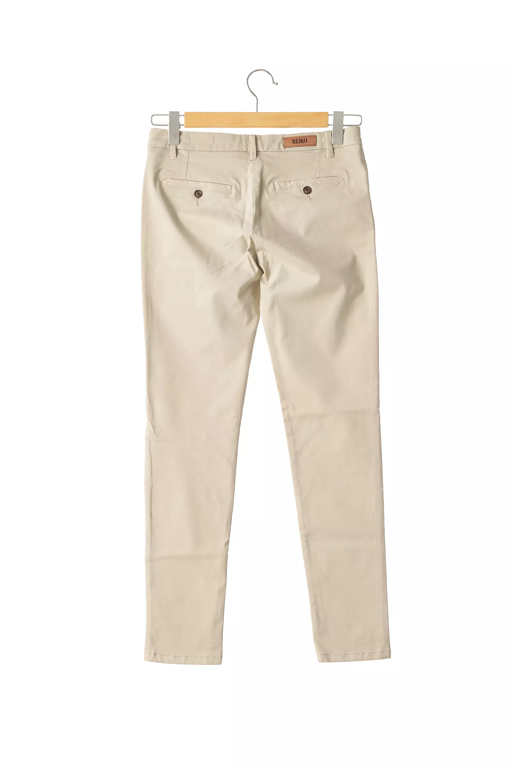 Reiko Pantalon7 8 Femme couleur beige