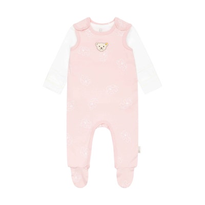 Set Strampler + T-Shirt langarm GOTS, rosa