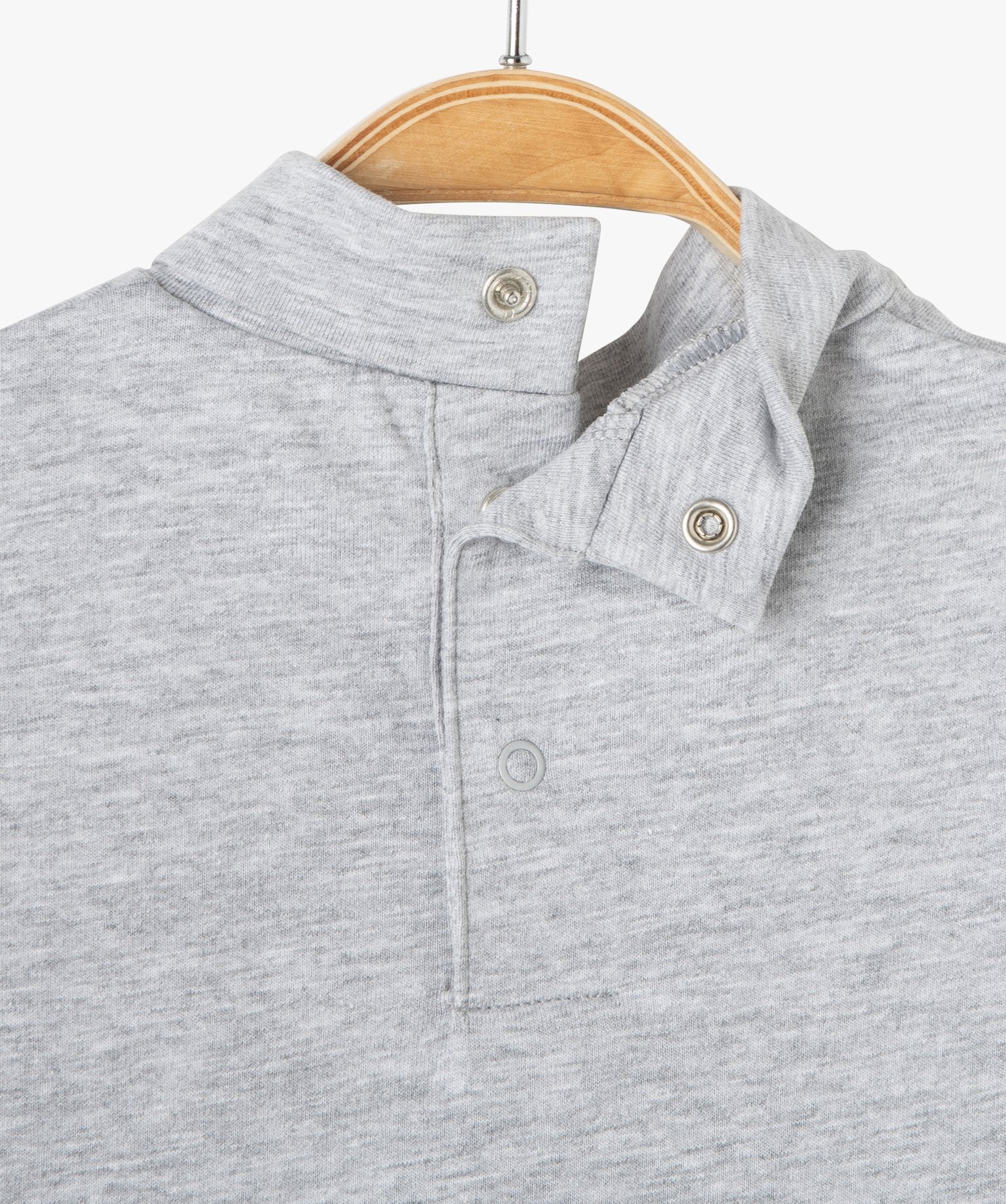 Tee-shirt bébé Garçon à manches longues et col roulé gris clair | GEMO