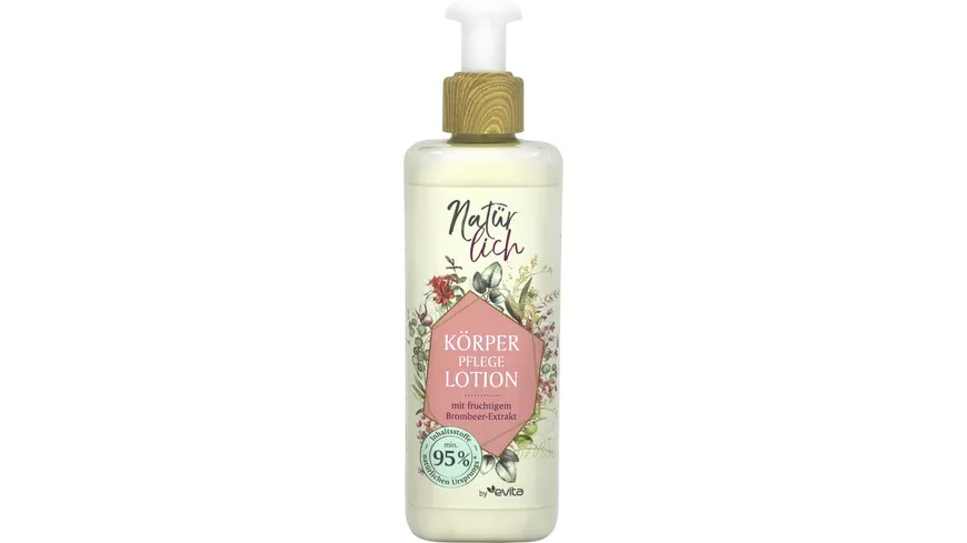 Natürlich by evita Körper Pflege Lotion mit fruchtigem Brombeer-Extrakt 300 ml