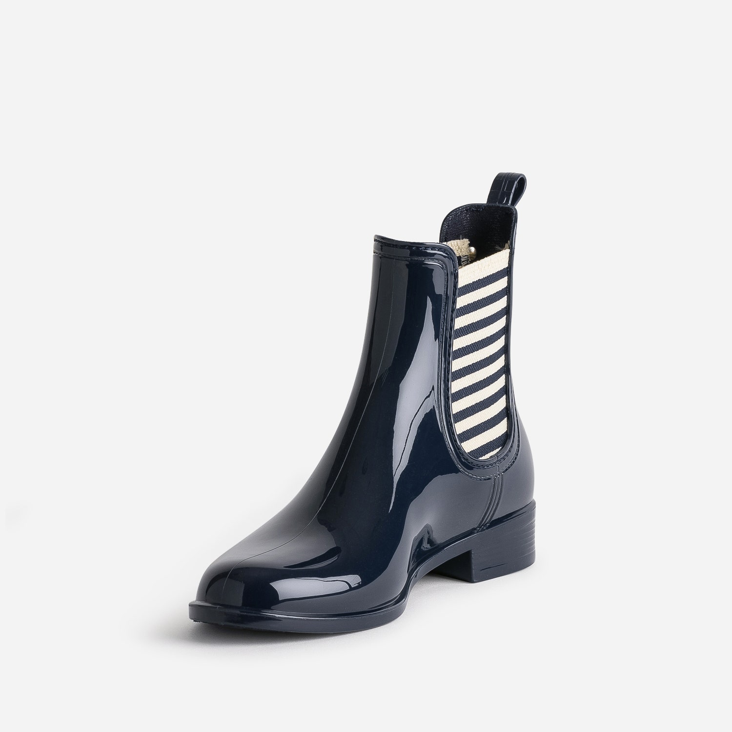 Chelsea boots de pluie IGOR marine élastiques rayés