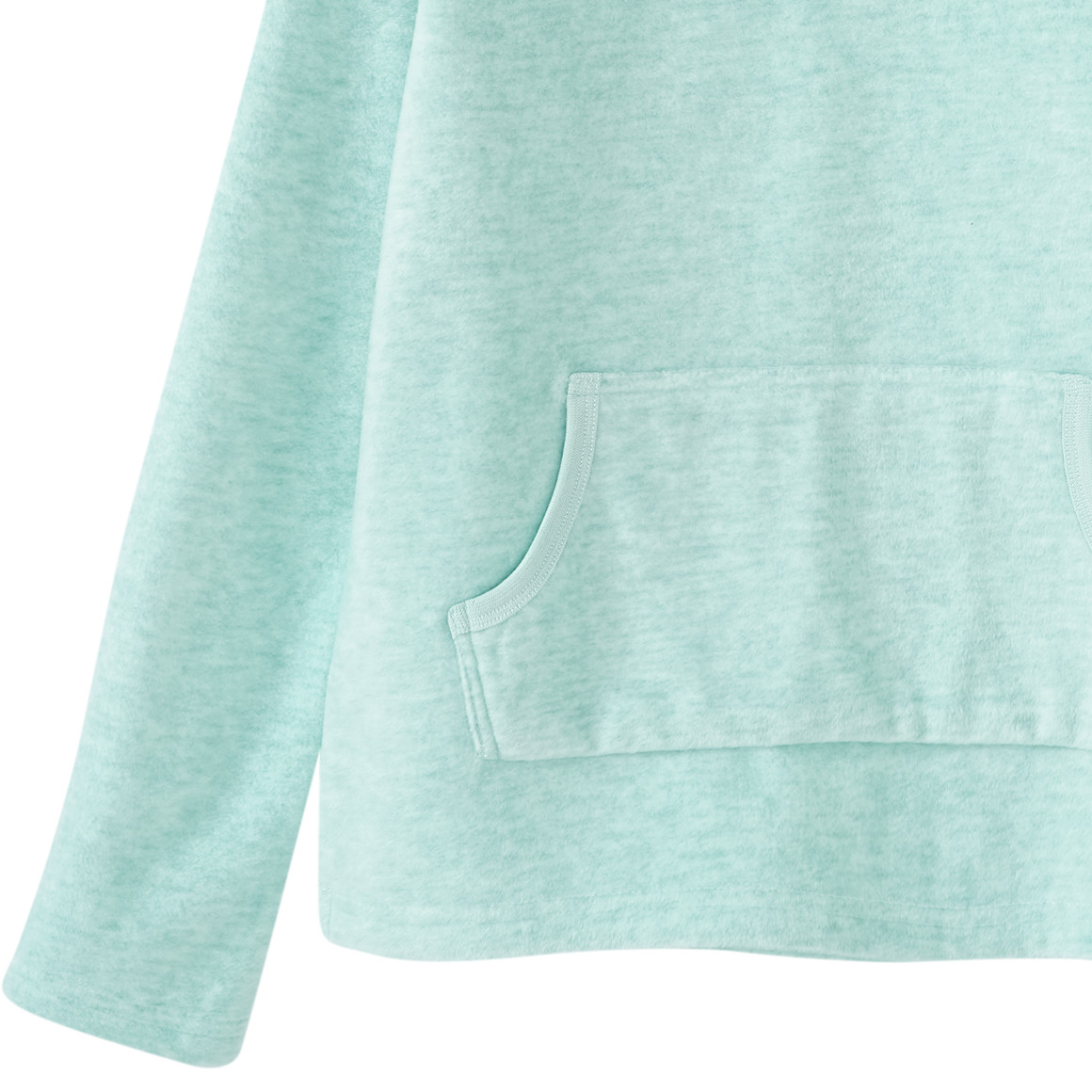 Mädchen Fleeceshirt in Melange-Optik