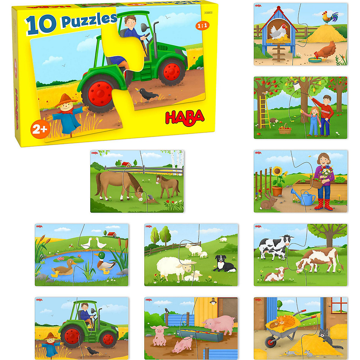 Puzzle Auf dem Bauernhof, 10 x 2 Teile