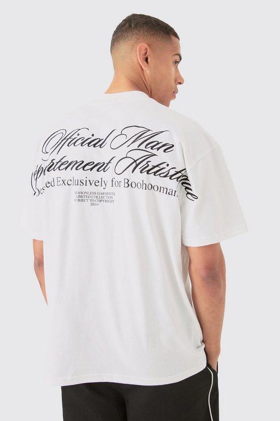 Oversize T-Shirt mit Slogan-Stickerei