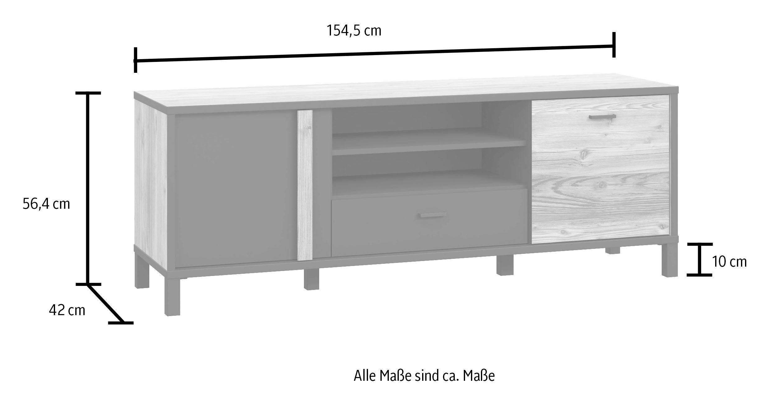 FORTE TV-Board Hayato, Breite ca. 154 cm
