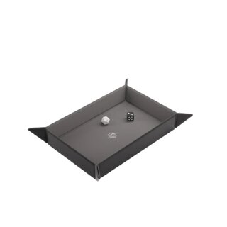 Gamegenic Magnetic Dice Tray Rectangular - Black & Gray