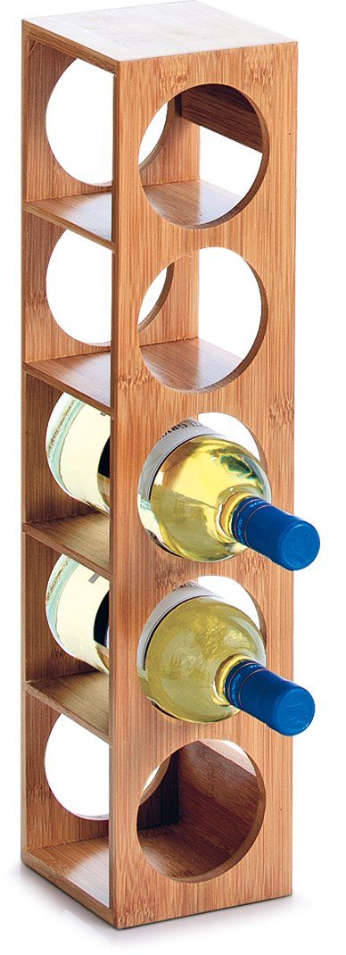 Zeller Present Weinregal Bamboo, für bis zu 5 Weinflaschen geeignet