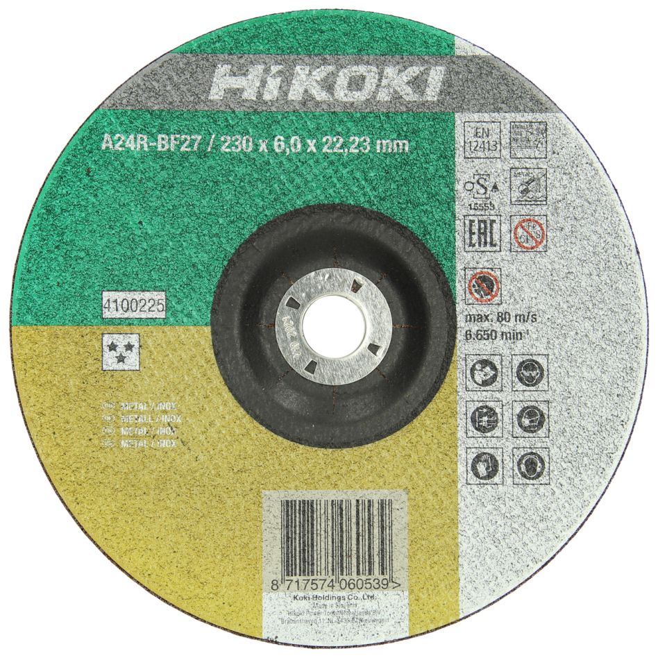HiKOKI pribor 4100224 Disk za skidanje neravnina 180x6,0x22,23 mm Nehrđajući čelik DPC