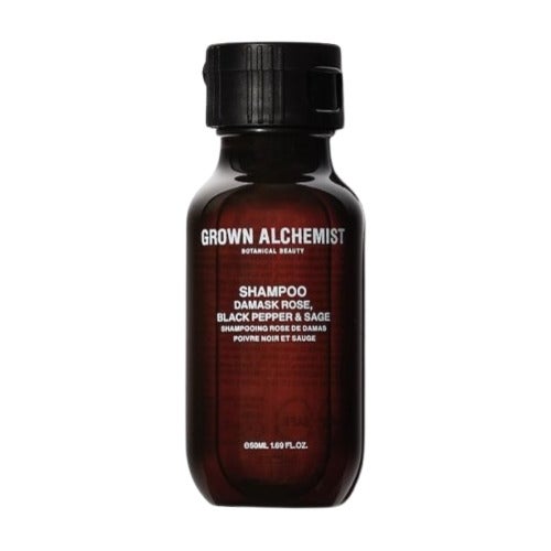 Šampon Grown Alchemist s damašskou růží, černým pepřem a šalvějí 50 ml