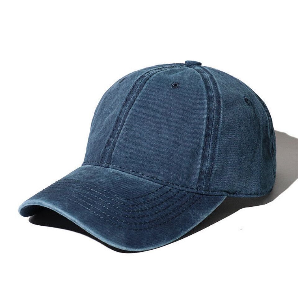 Lamon Baseball Cap Retro Baseballmütze aus gewaschener Baumwolle Hip Hop Trucker Papa Hut