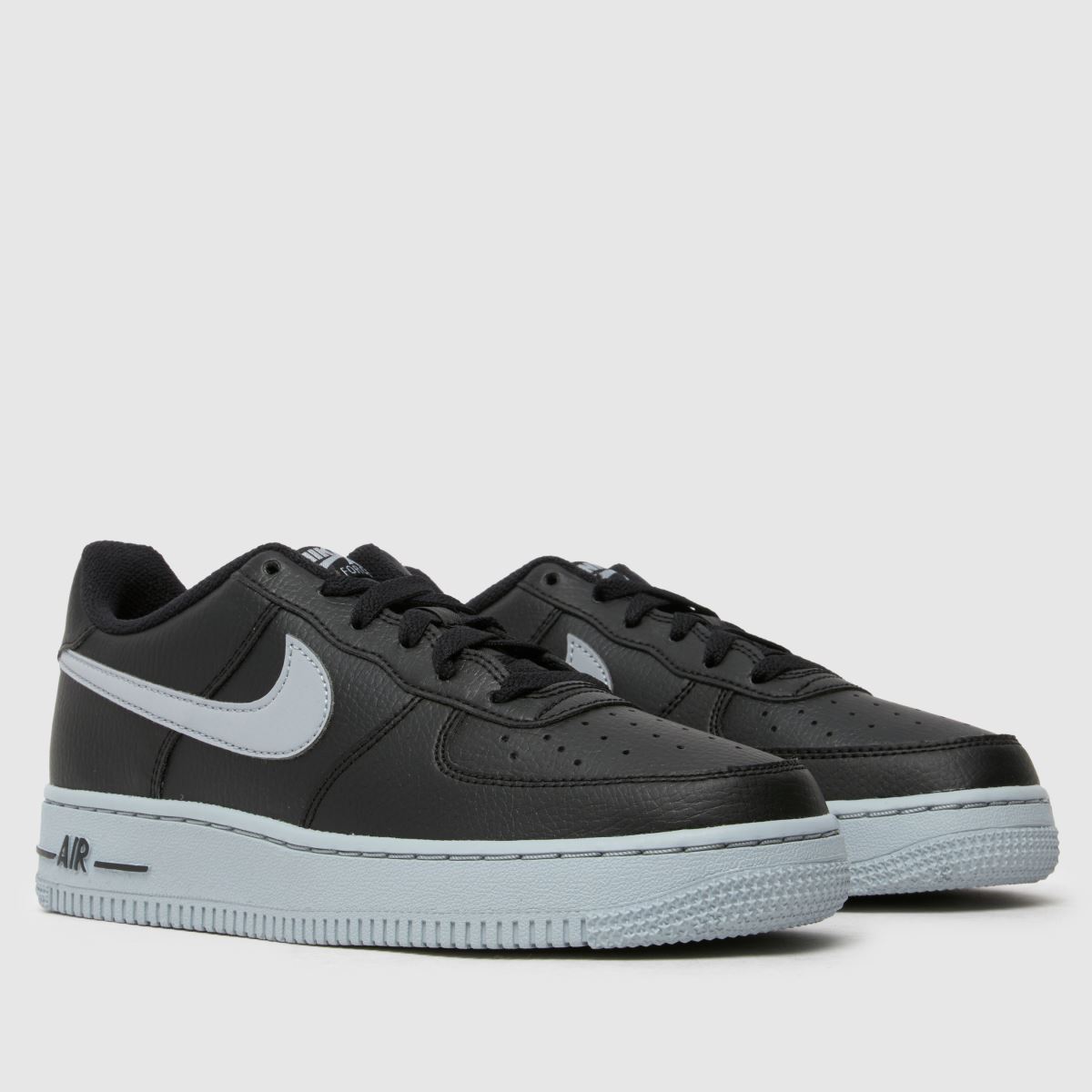 Nike svarta och grå Air Force 1 Pojkar Barnskor