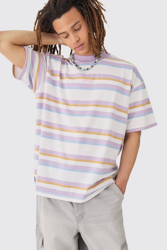 Gestreiftes Oversize Official T-Shirt