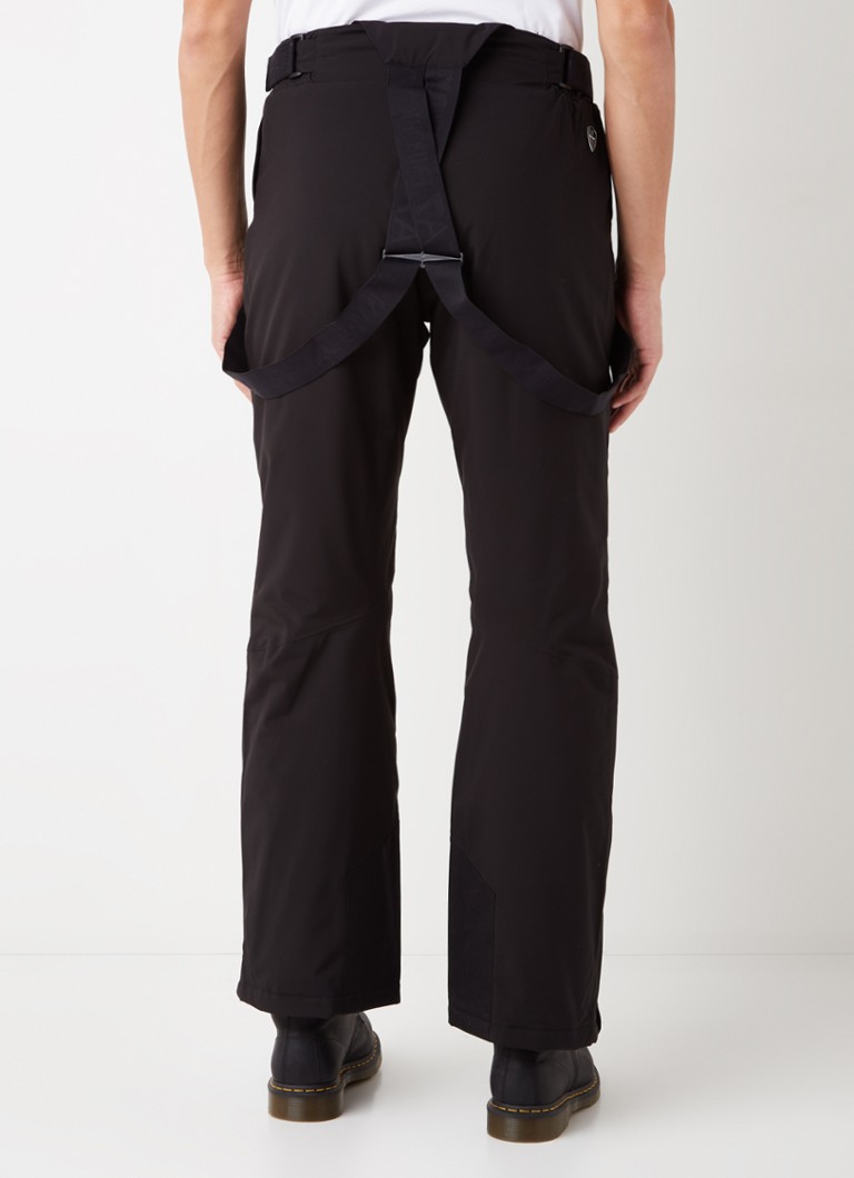 Emporio Armani Straight leg ski pants with zip pockets and detachable suspenders