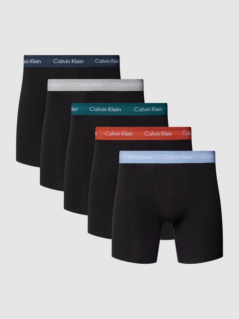 Trunks aus Baumwoll-Mix im 5er-Pack in schwarz