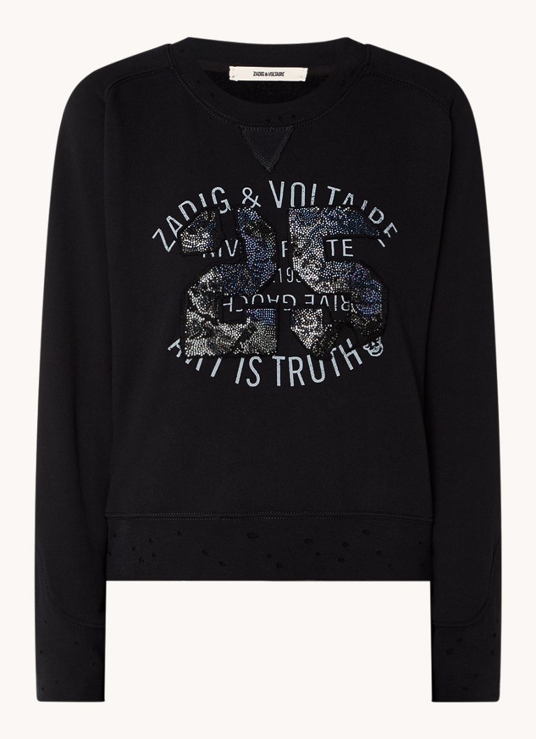 „Zadig&Voltaire Arvene“ megztinis su logotipu ir cirkoniais