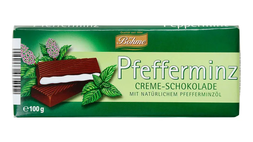 Böhme Creme-Schokolade Pfefferminz 100 g