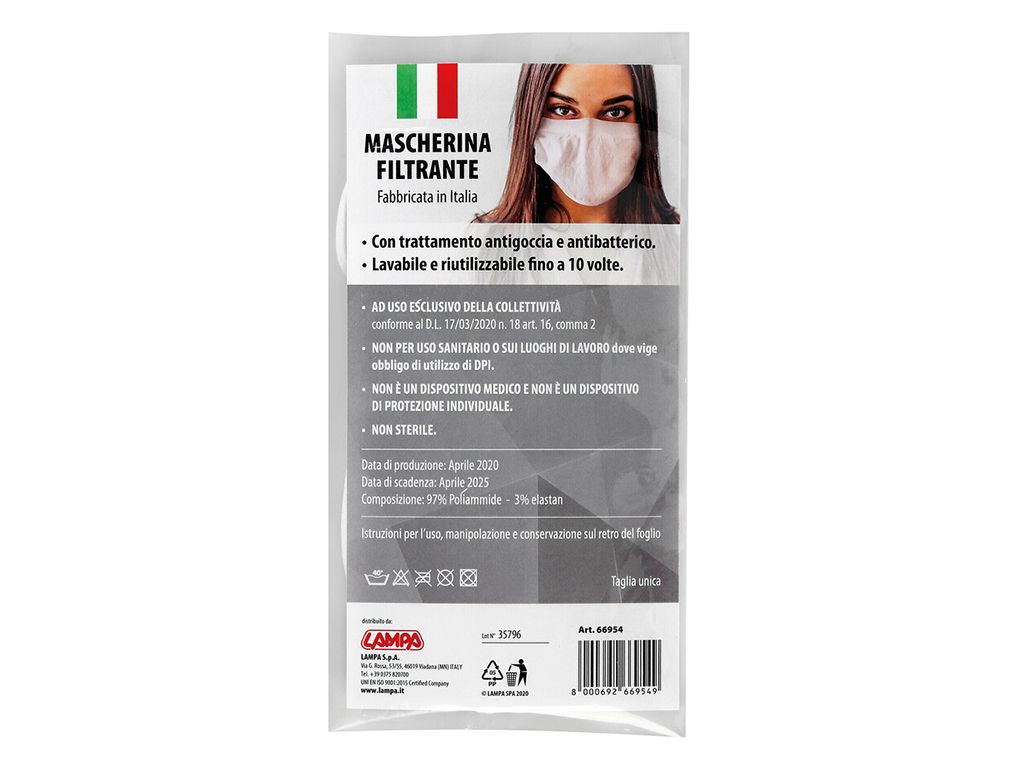 Lampa waschbarer Filter-Mundschutz