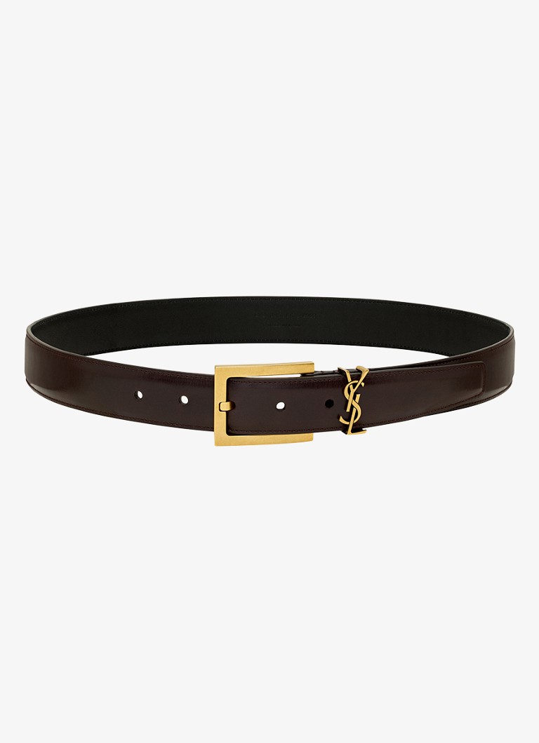 Curea Saint Laurent Cassandre din piele de vitel