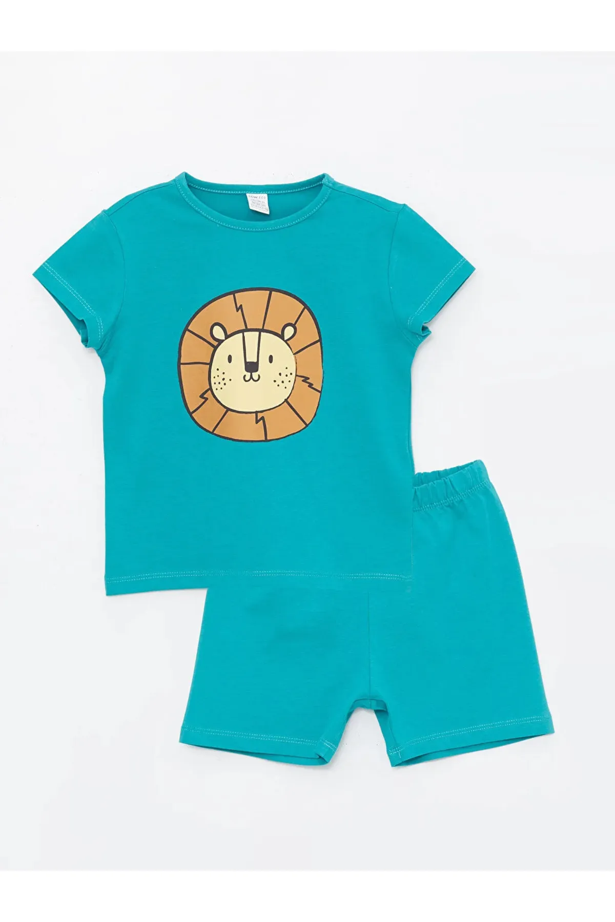 LC Waikiki  LCW ECO Baby-Schlafanzug-Set mit Rundhalsausschnitt, kurzen Ärmeln und Shorts