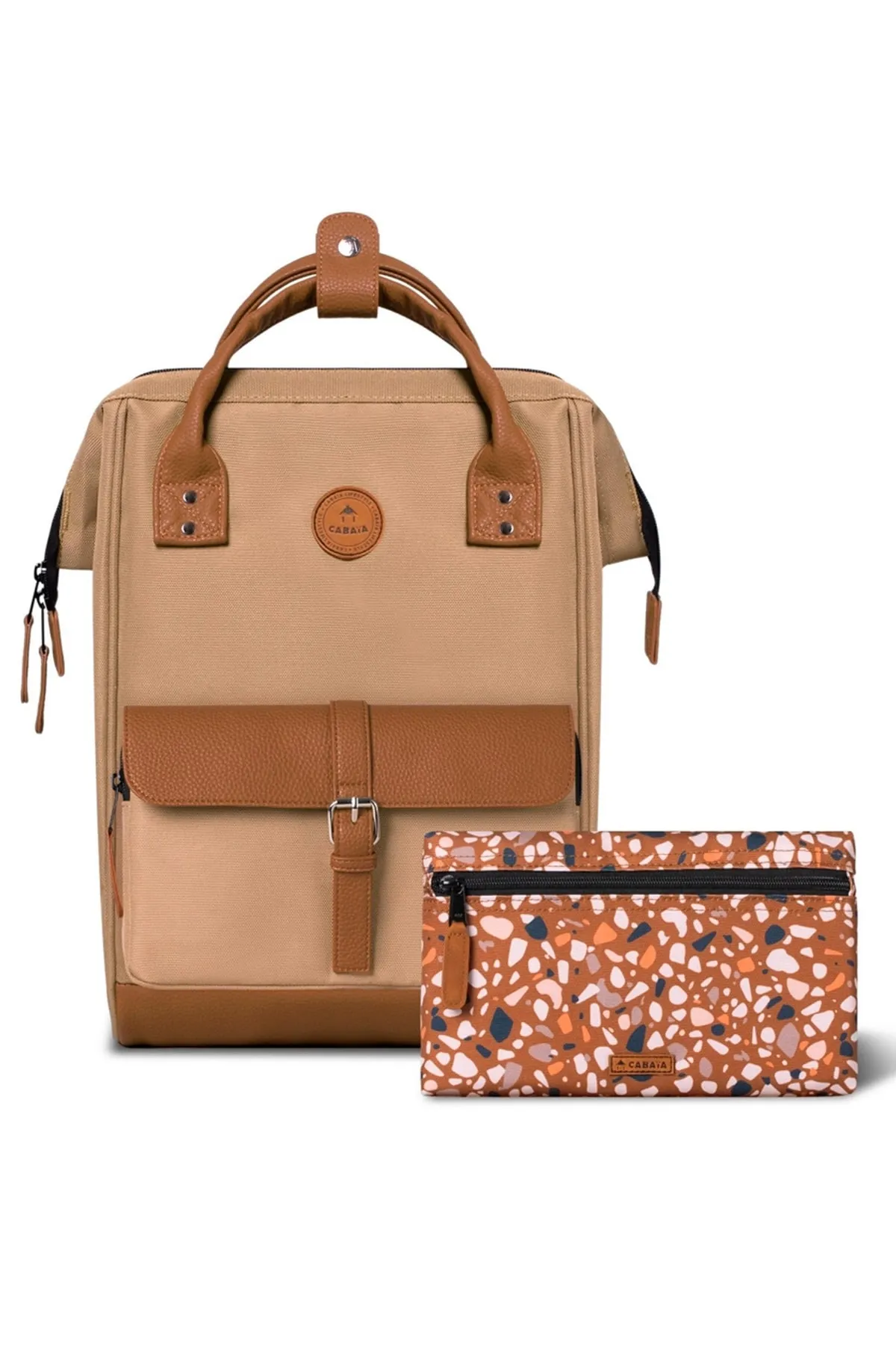 Cabaia  Rucksack - Beige - Pünktchen