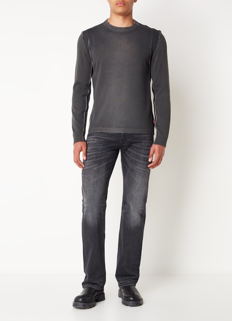 Maglione Diesel in denim K-denim a maglia fine elasticizzata