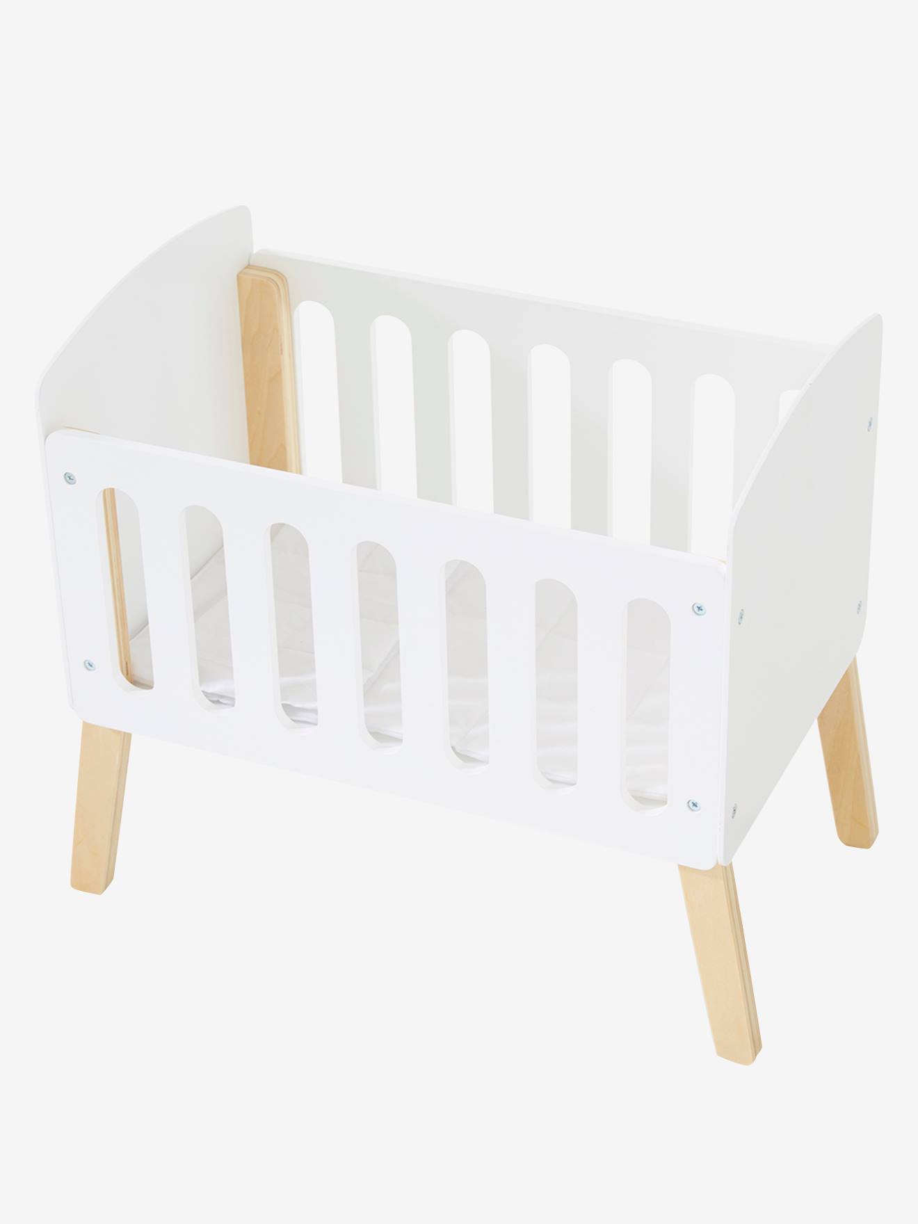Lit poupon sur pieds en bois FSC® blanc