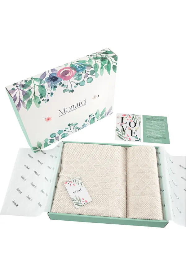 Karna Home  Monard Bambushandtuch-Set, 2 Stück, Beige