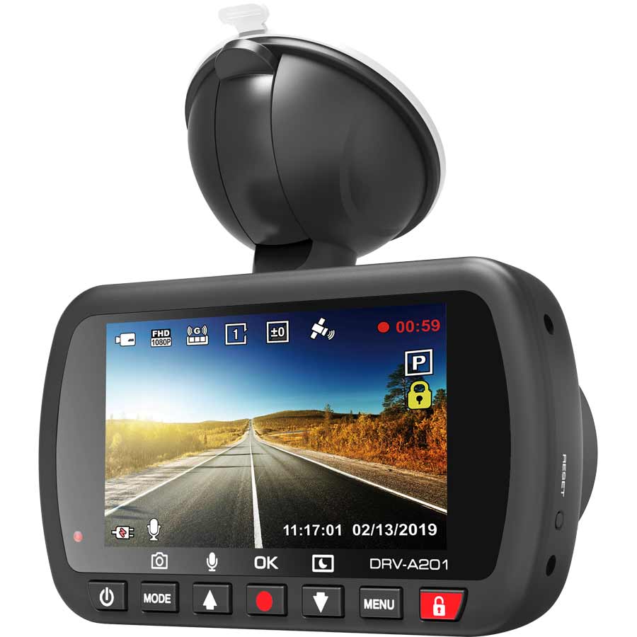 Kenwood Dashcam DRV-A201 mit 2 Megapixel CMOS Sensor, 136° Weitwinkelobjektiv und G-Sensor - ATU