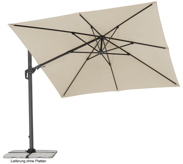 Schneider Schirme Schneider Ampelschirm Rhodos Twist, ca. 300x300 cm, natur