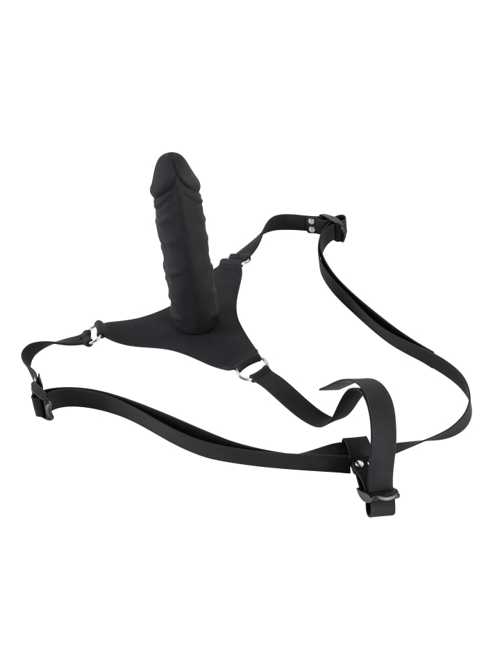 You2Toys Strap-On Silicone Strap-On in schwarz günstig kaufen 17 cm