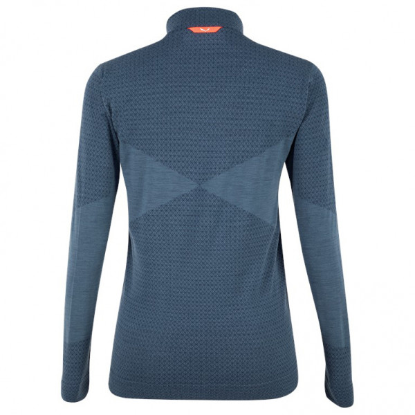 Salewa - Women's Zebru Medium Warm AMR Half Zip Tee - Merinounterwäsche