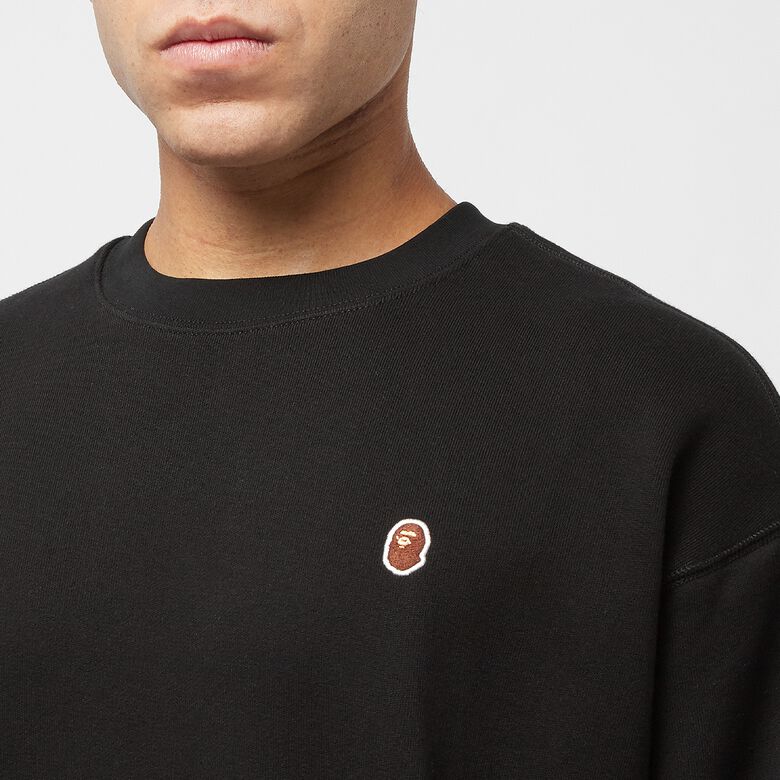 A Bathing Ape Head One Point Crewneck Black