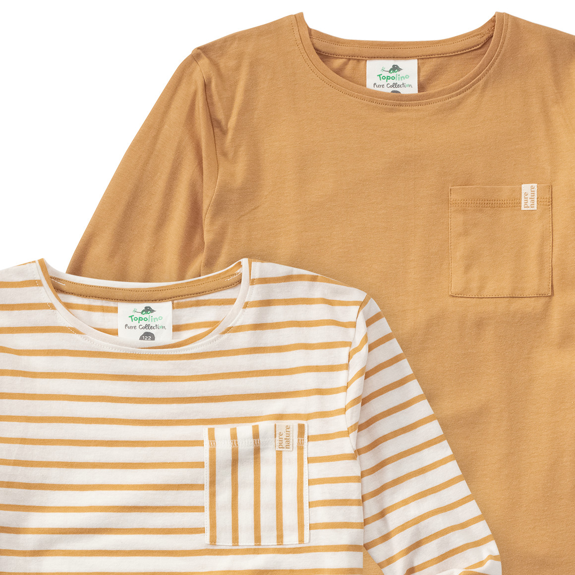 2 Jungen Langarmshirts mit Brusttasche