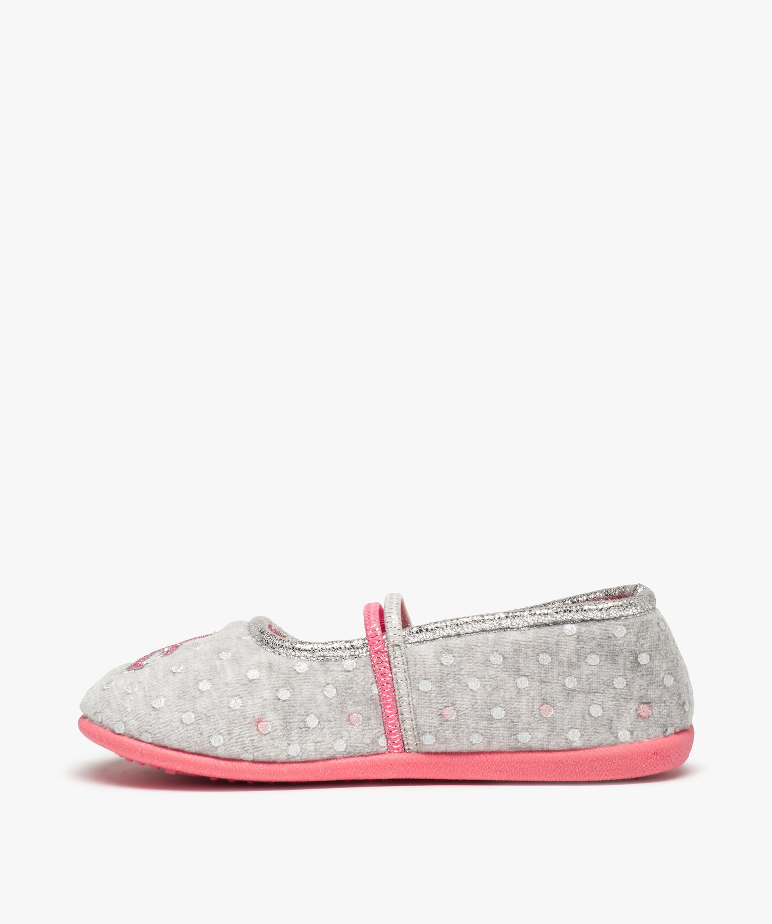 Chaussons fille ballerines à détails brillants - LuluCasta... gris | GEMO