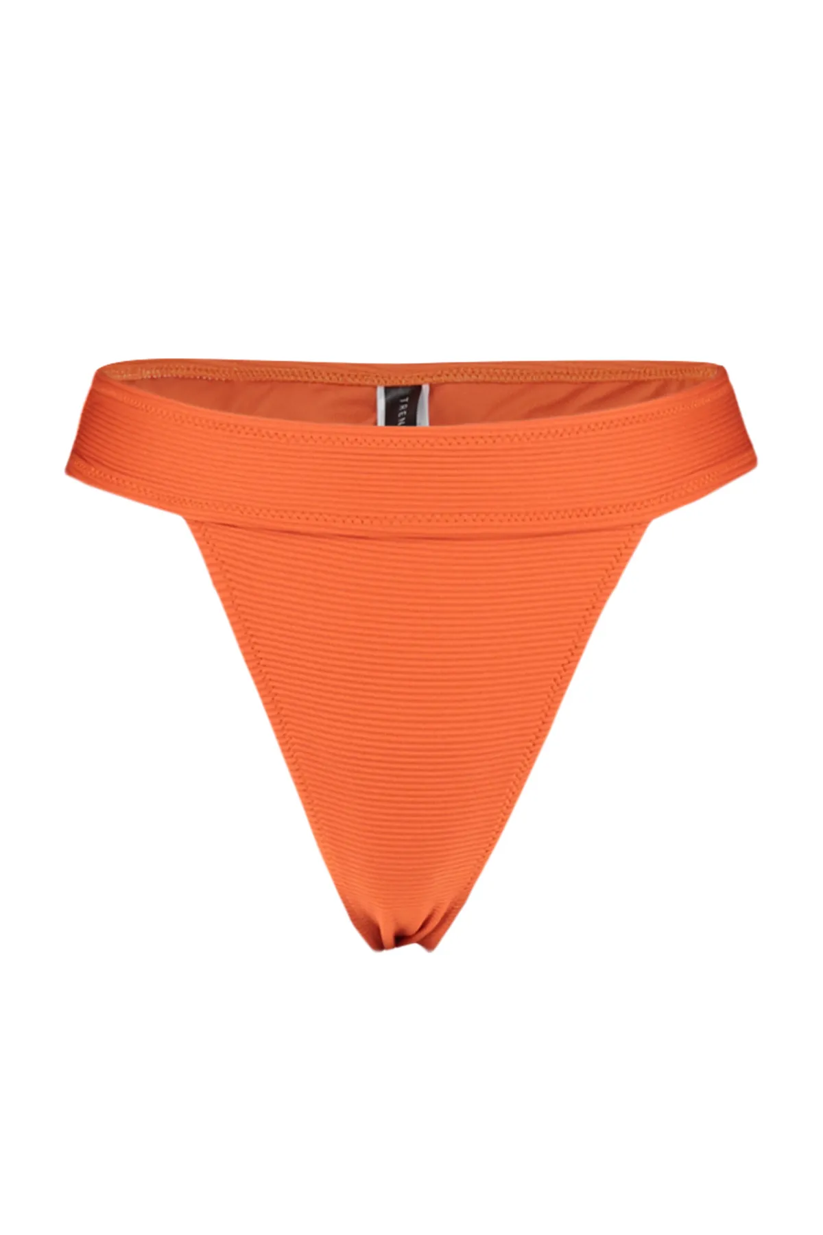 Trendyol Collection  Orange strukturierte Bikinihose mit normalem Beinausschnitt TBESS21BA0016