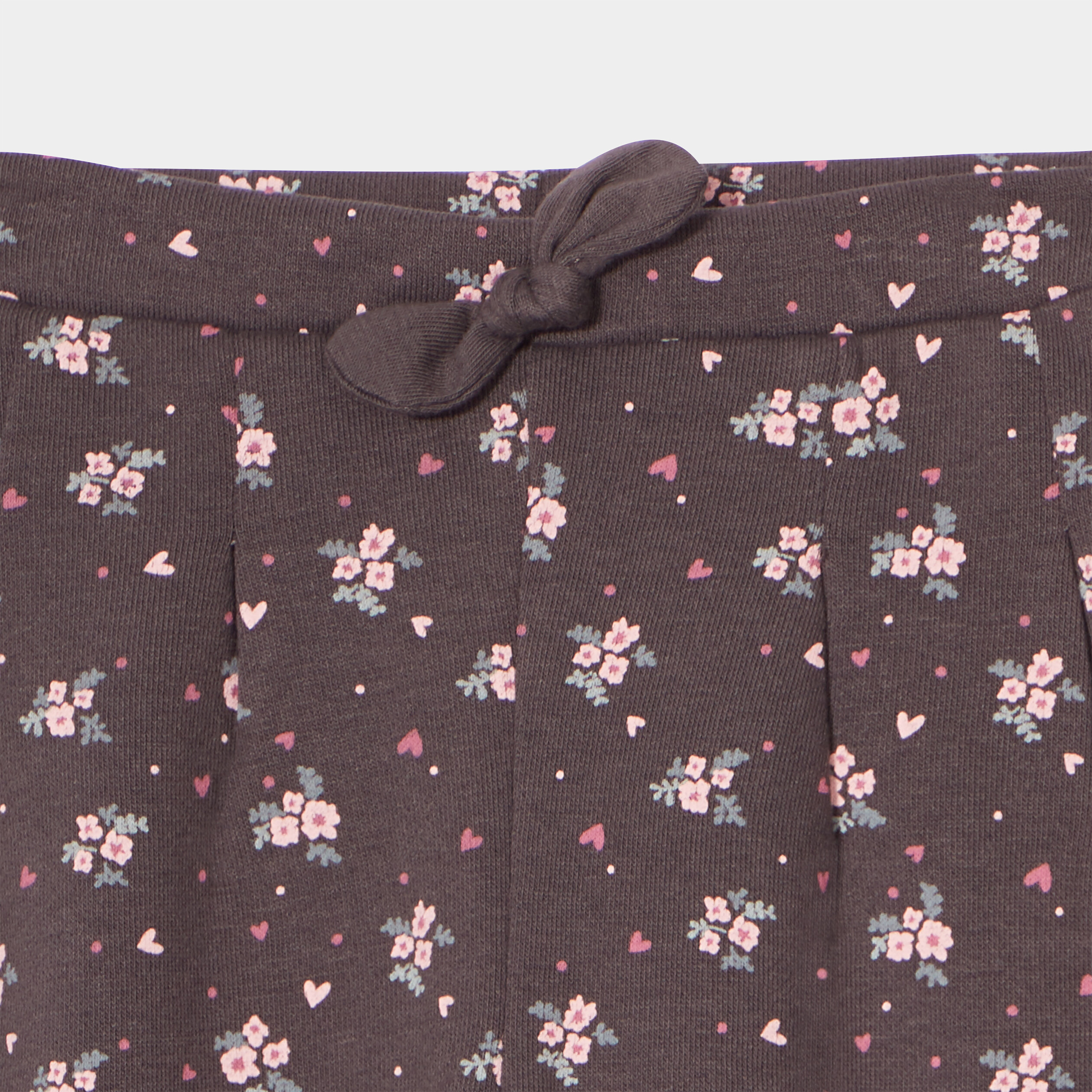 Jegging taille élastiquée avec noeud gris foncé bébé fille | La Halle