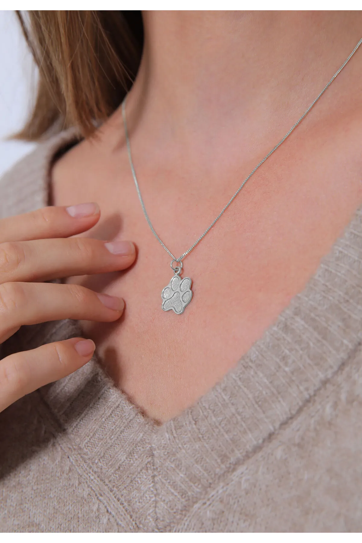 ELLI  Halskette Pfote Hund Katze Tierfreund 925 Sterling Silber