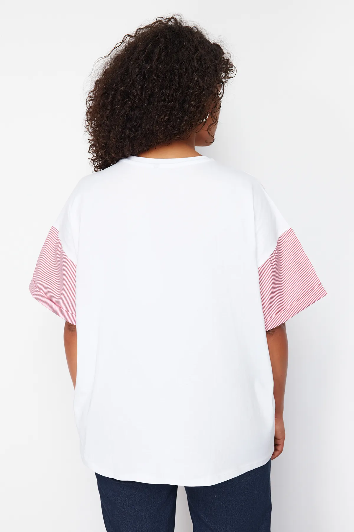 Trendyol Curve  Große Größen in T-Shirt - Rot - Oversized