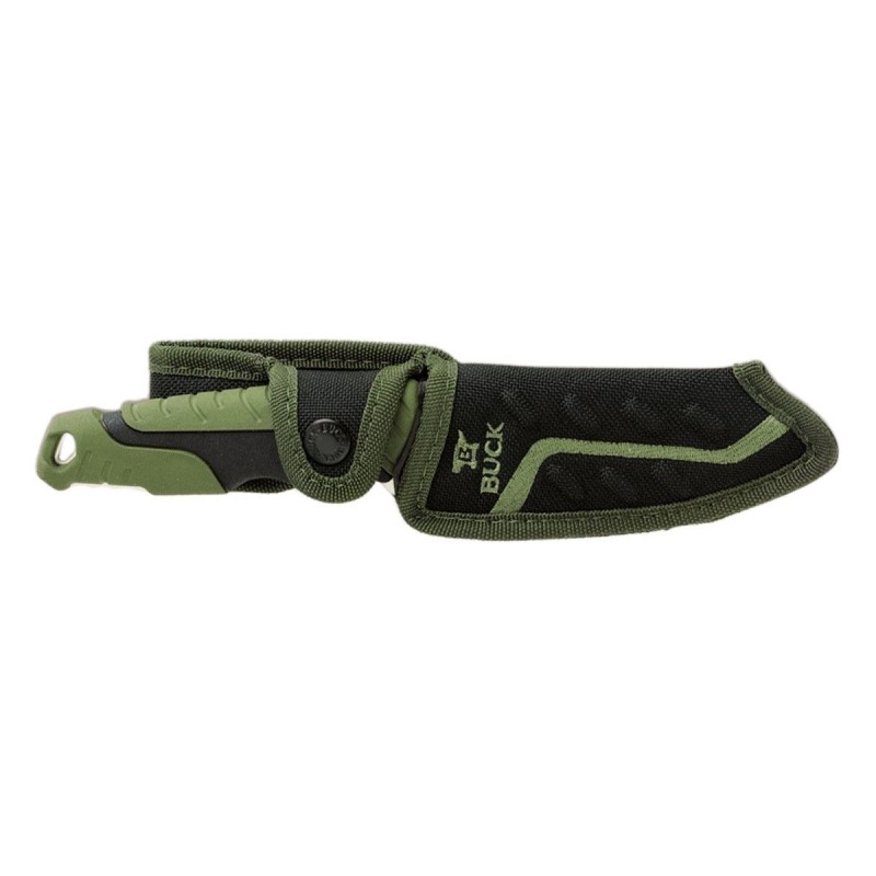 Buck Pursuit groß Grün 0656GRS, Full Tang Messer, Überlebensmesser.
