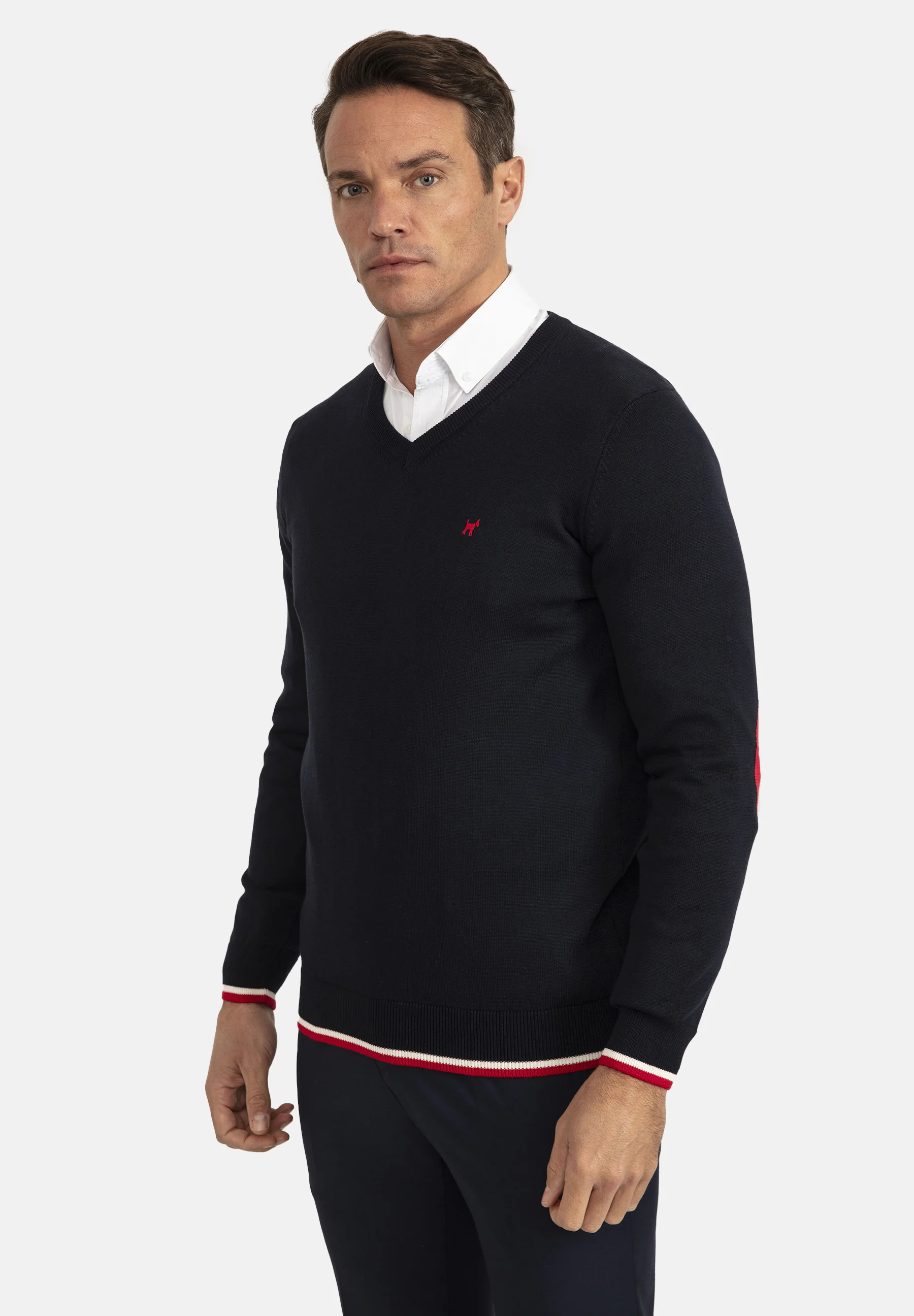 Suéter Williot ARM PACTH DETAIL V NECK