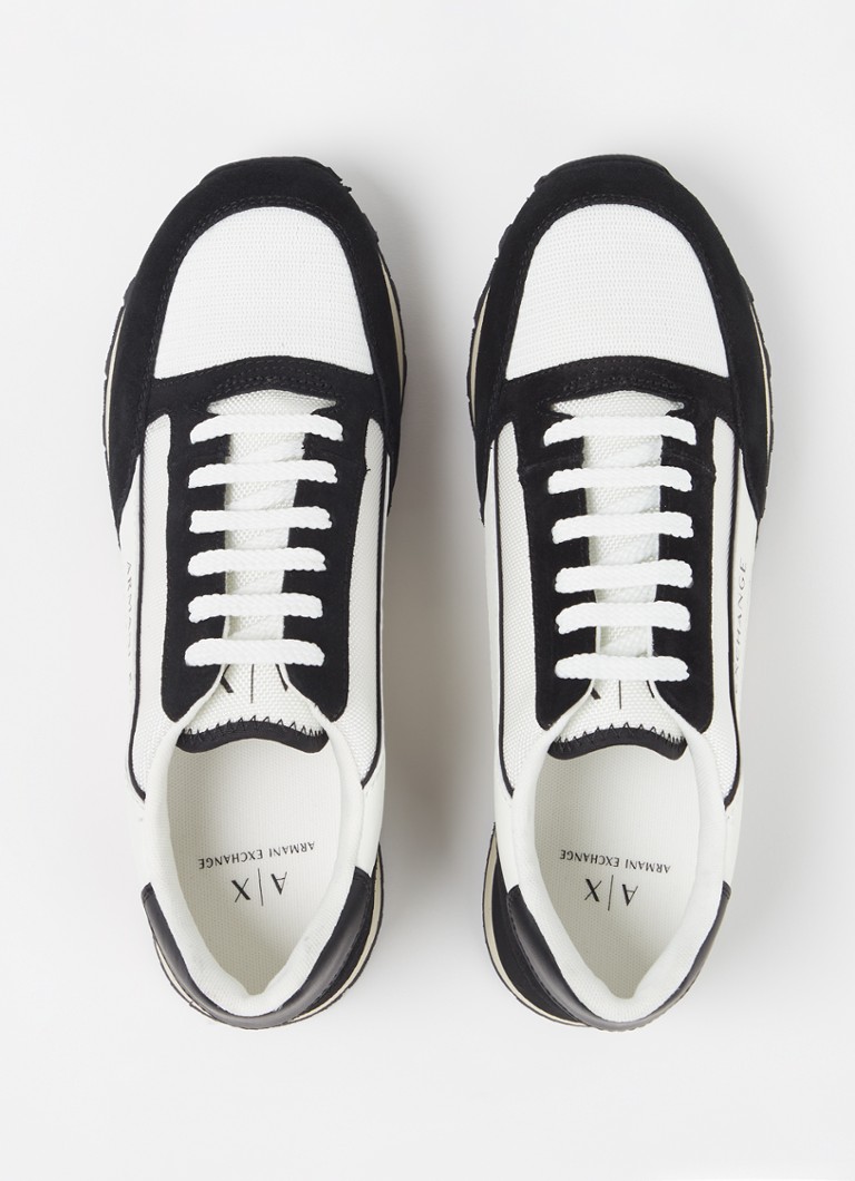 Adidasy Armani Exchange z detalami ze zamszu