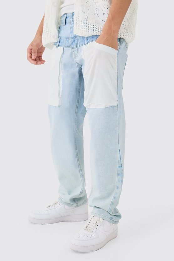 Lockere Jeans mit doppeltem Bund