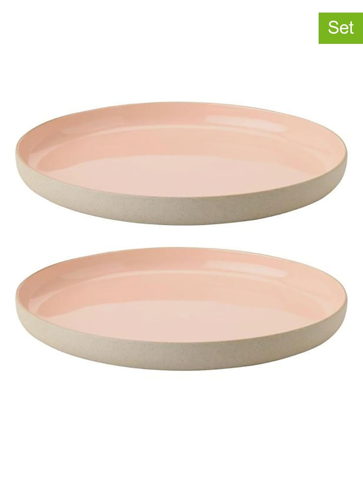 Stelton 2er-Set: Dessertteller ''Emma'' in Beige/ Rosa - Ø 19 cm günstig kaufen onesize