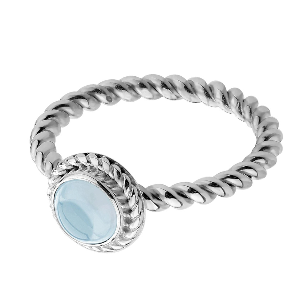 Nenalina Nenalina Bague Aquamarine Geburtsstein März Boho 925 Silber Bague