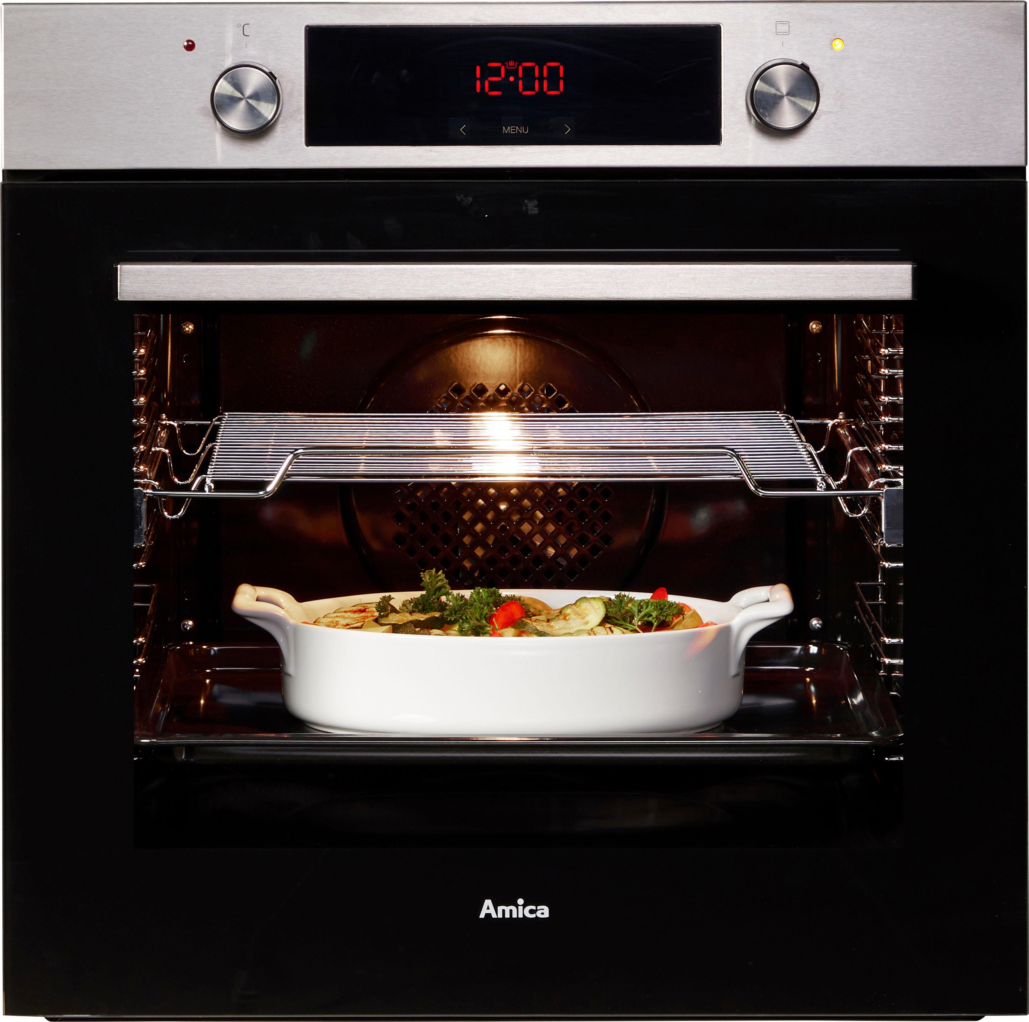 Amica Einbaubackofen EBX 943 620 E, mit 1-fach-Teleskopauszug, Simple Steam, Simple Steam